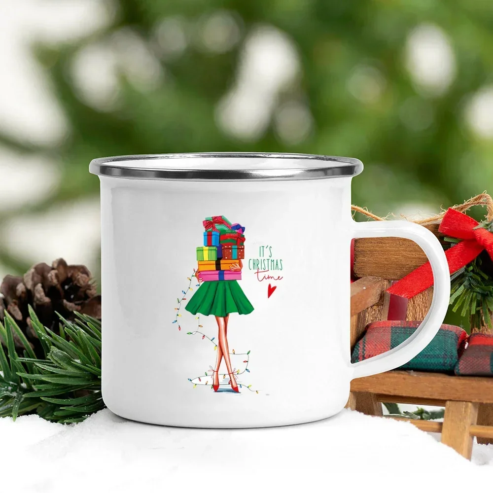 Christmas Enamel Mug with Festive Print - Image 22