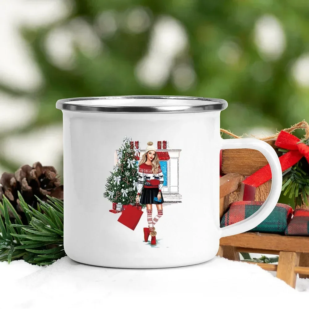 Christmas Enamel Mug with Festive Print - Image 26