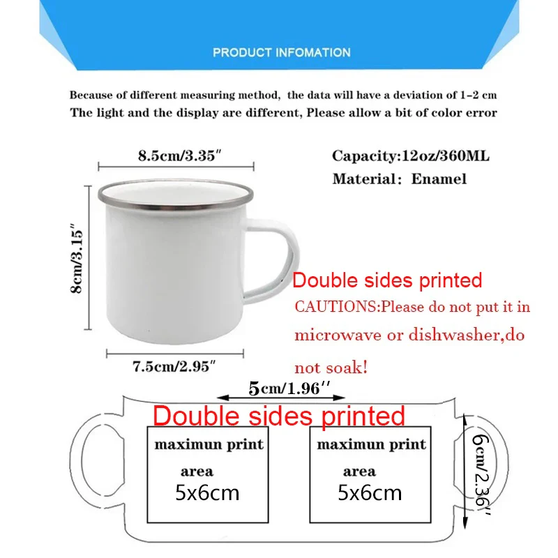 Christmas Enamel Mug with Festive Print - Image 3