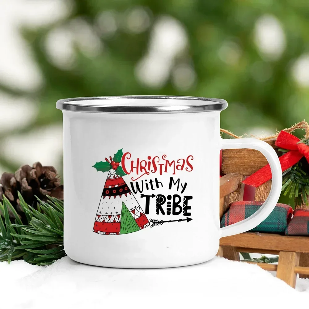 Christmas Enamel Mug with Festive Print - Image 6