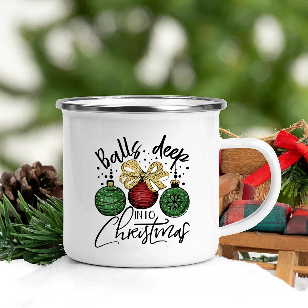 Christmas Enamel Mug with Festive Print - Image 7