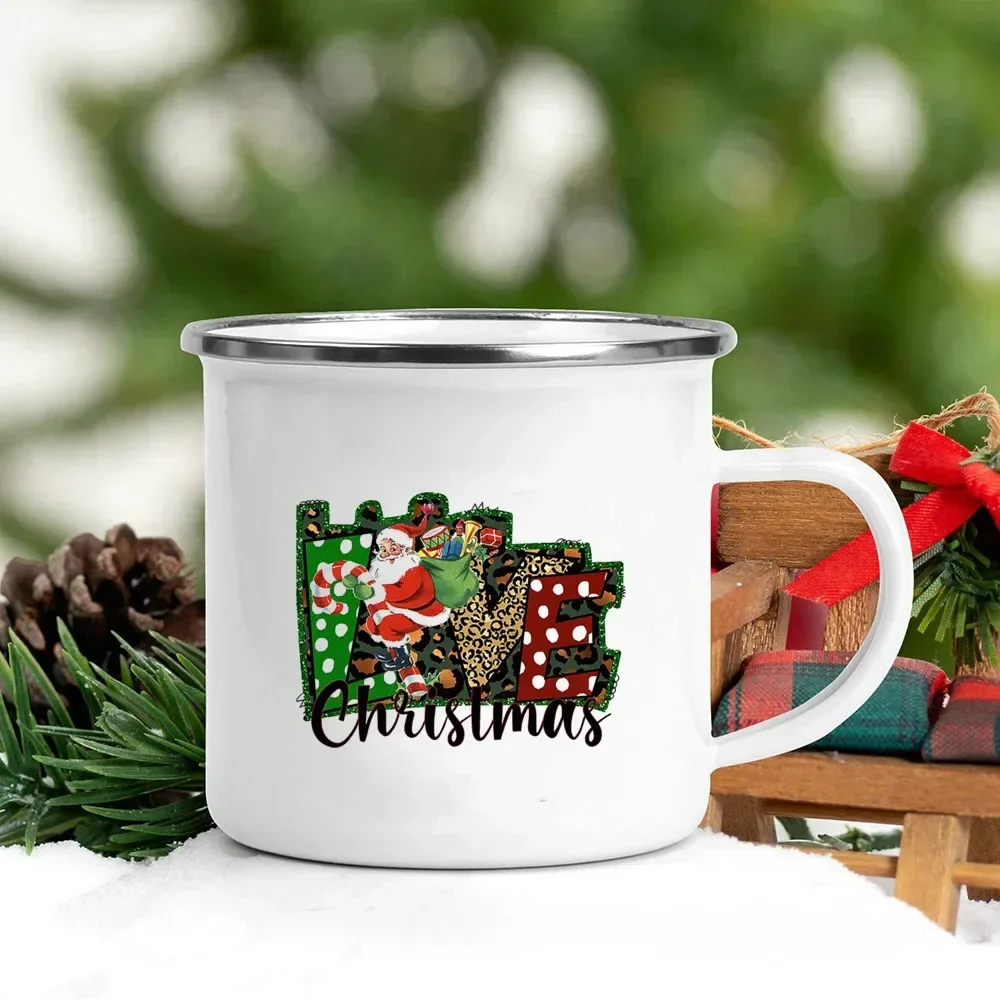 Christmas Enamel Mug with Festive Print - Image 8