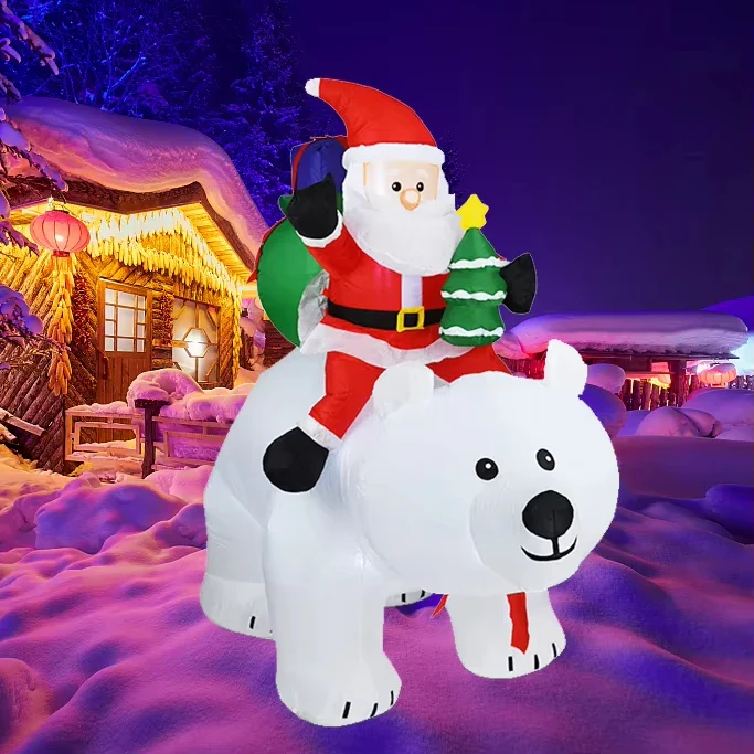 Christmas Inflatable Santa Decoration with LED Lights - Image 7