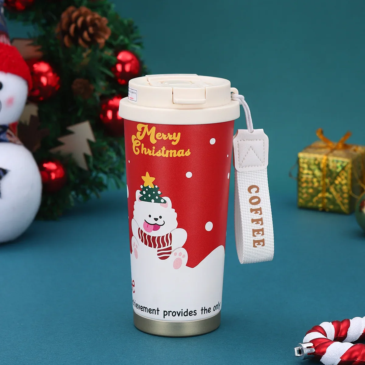 Christmas Insulated Drinking Cup – Portable Handheld Coffee & Water Bottle - Image 10