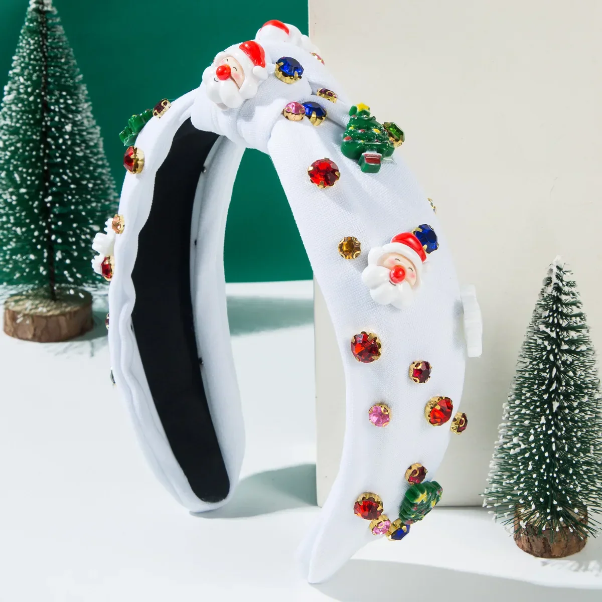 Christmas Knotted Headband with Rhinestones - Image 7