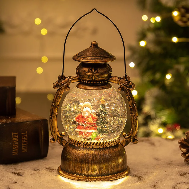 Christmas Snow Globe Lantern with Music & LED Light - Image 5