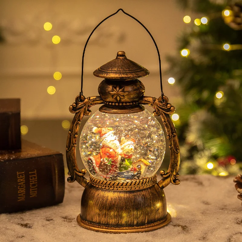 Christmas Snow Globe Lantern with Music & LED Light - Image 6