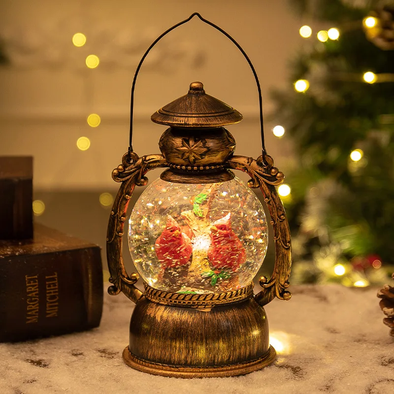 Christmas Snow Globe Lantern with Music & LED Light - Image 8