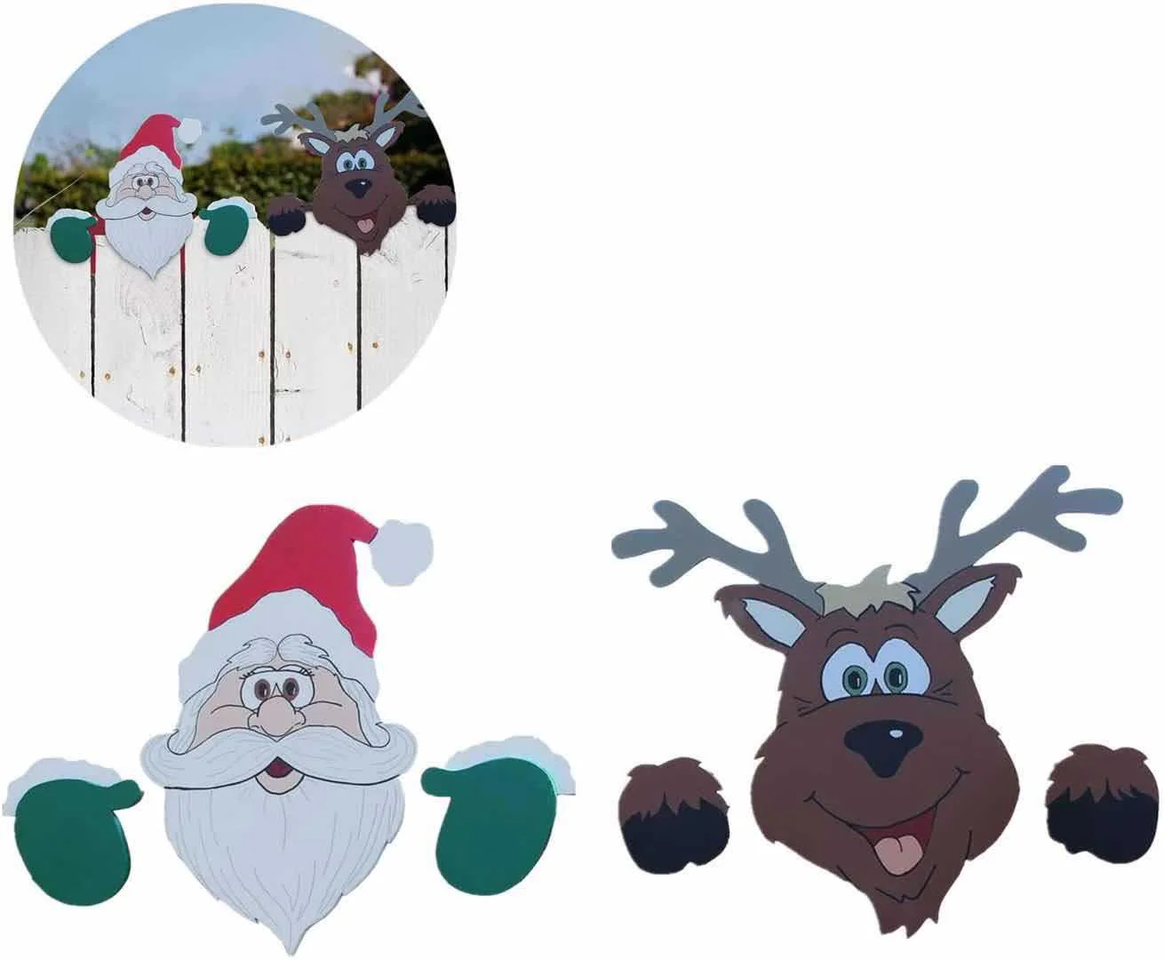 Christmas Themed Fence Garden Top Decoration - Image 6