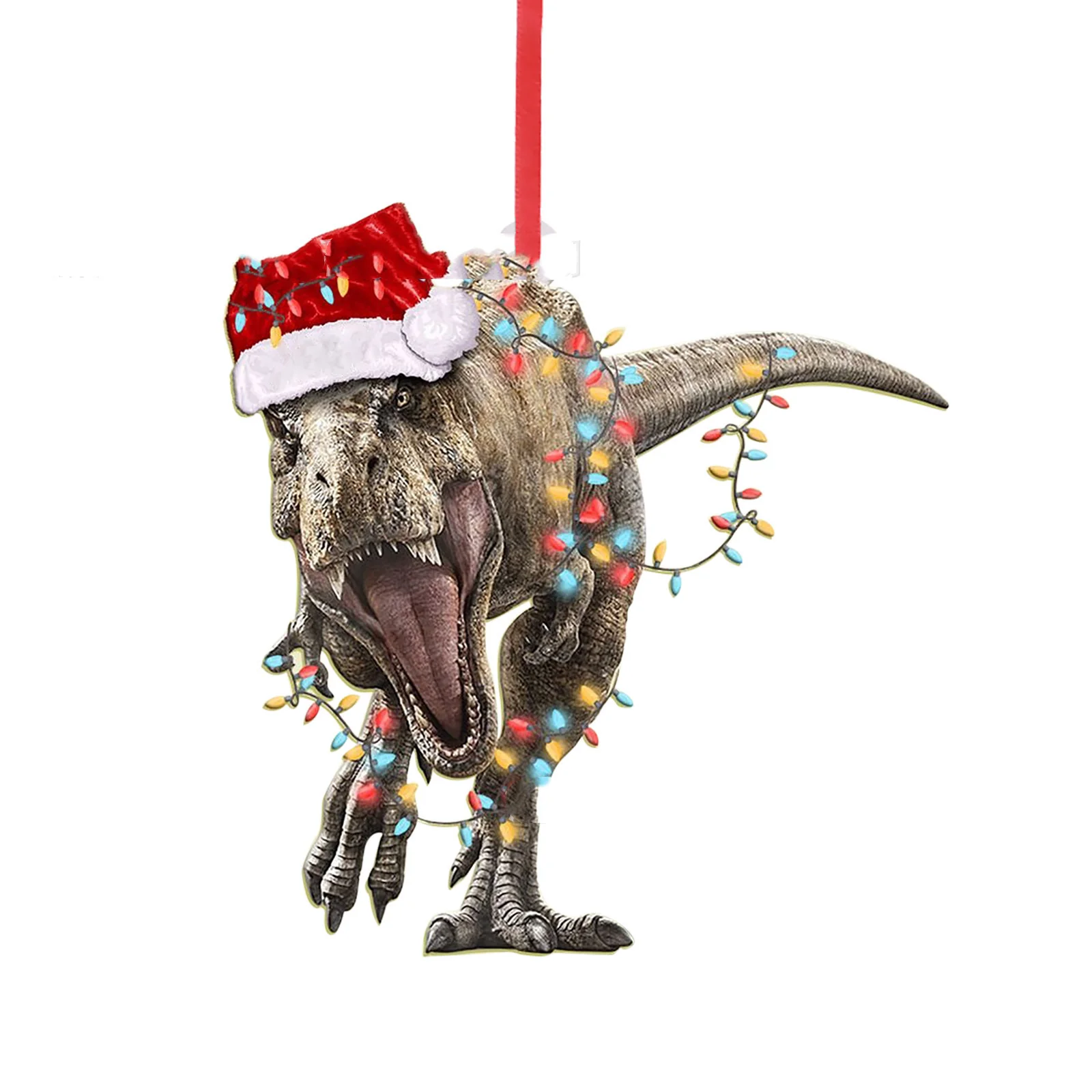 Christmas Tree Dinosaur Pendant Ornament - Image 7