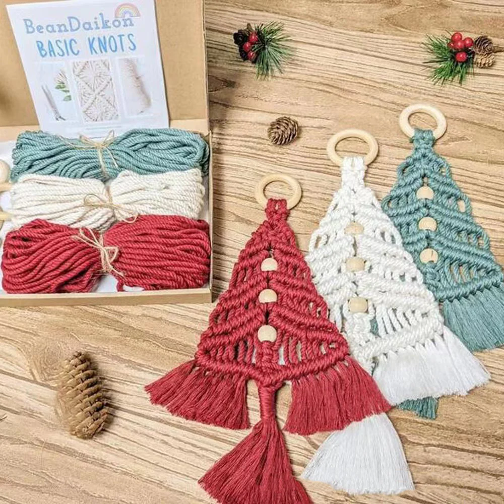 Christmas Tree Diy Material Package Handmade Cotton String Woven - Image 2