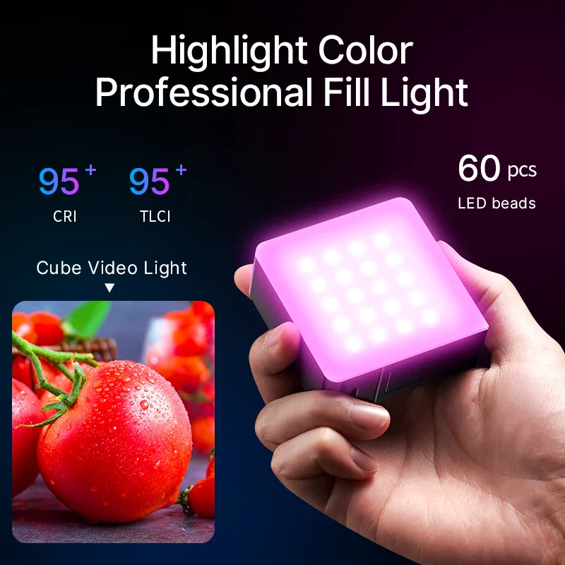 Colourful Ambience Video Light – Portable Fill Light for Cameras and Smartphones - Image 4
