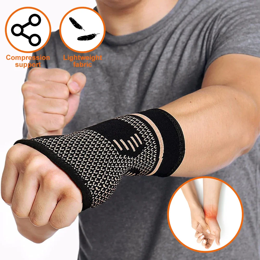 Copper Compression Wrist Sleeve – Sports and Arthritis Support - Image 4