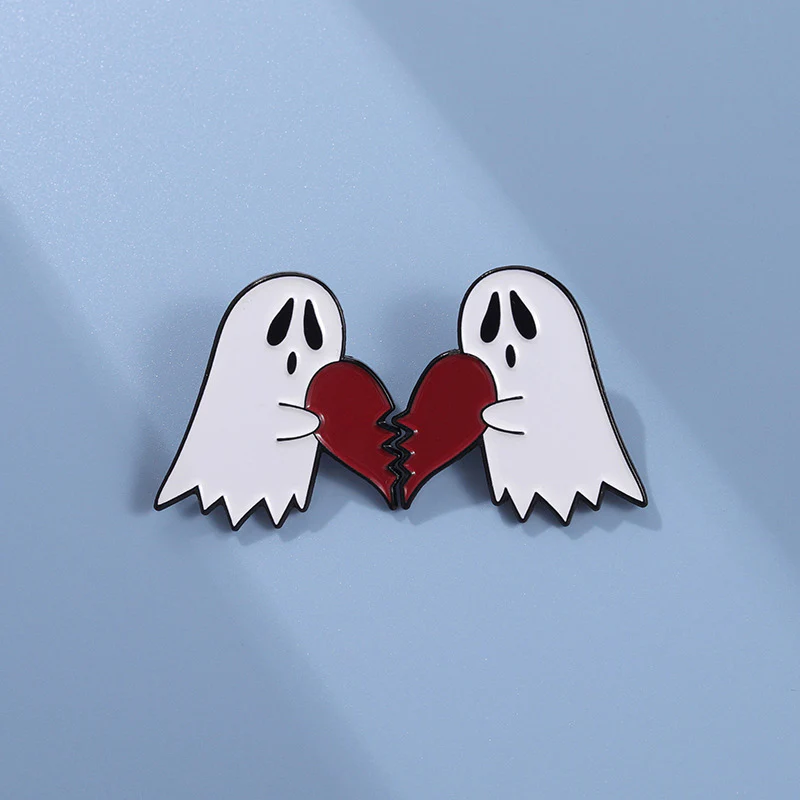 Creative Halloween Couple Breastpin Metal Emblem Ghost Love New Neckpin - Image 6