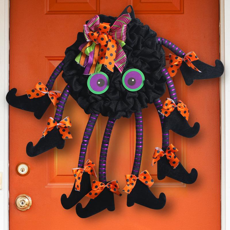 Creative Halloween Multi-legged Spider Door Hanging Wreath Party Decorations - Image 4