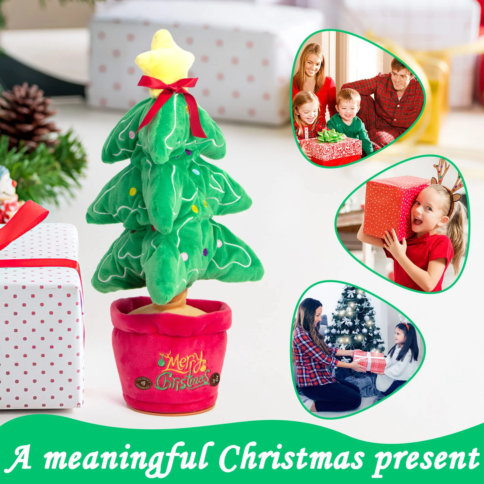 Early Education Electronic Dancing Christmas Plush Toy (Dances, Records, Glows, Sings) - Image 9