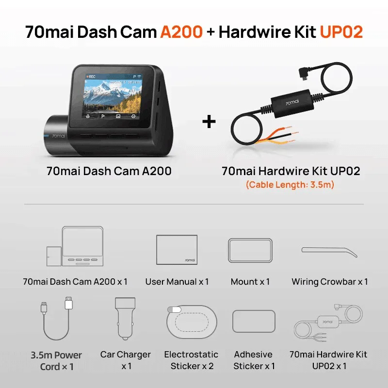Dash Cam A200 Dual-Channel Recording (1080P) - Image 9