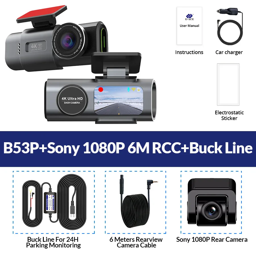 Dash Cam Dual Lens 4K UHD Recording Car Camera DVR - Image 9