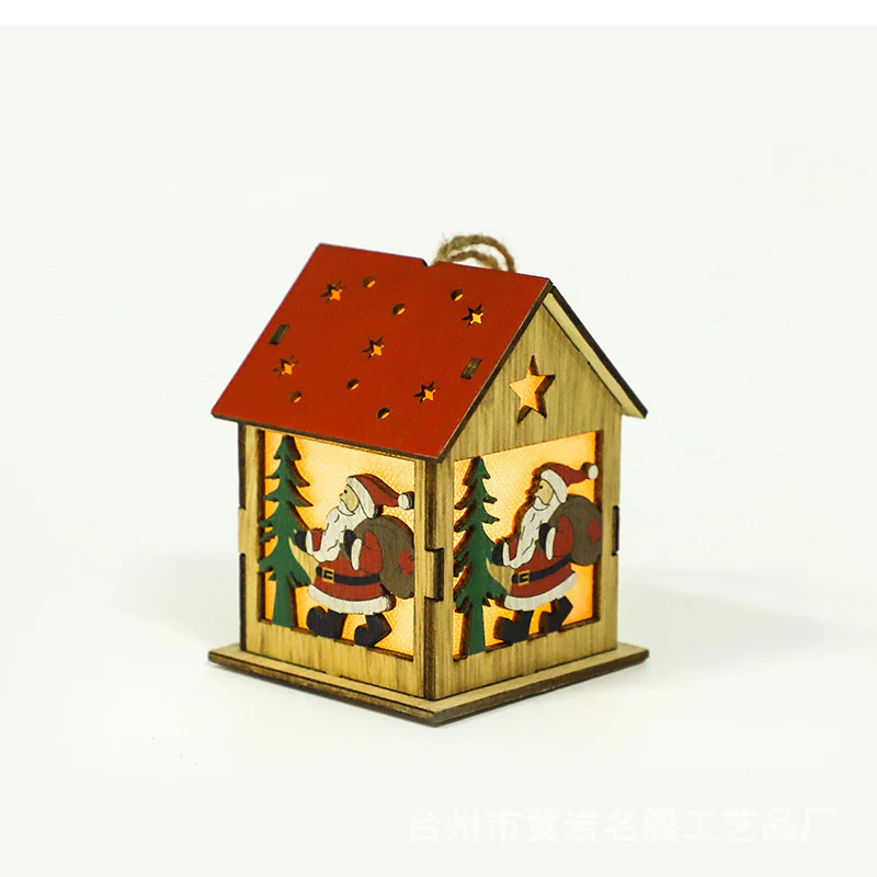 Christmas Tree Luminous Wooden Pendant Festive Decoration - Image 5