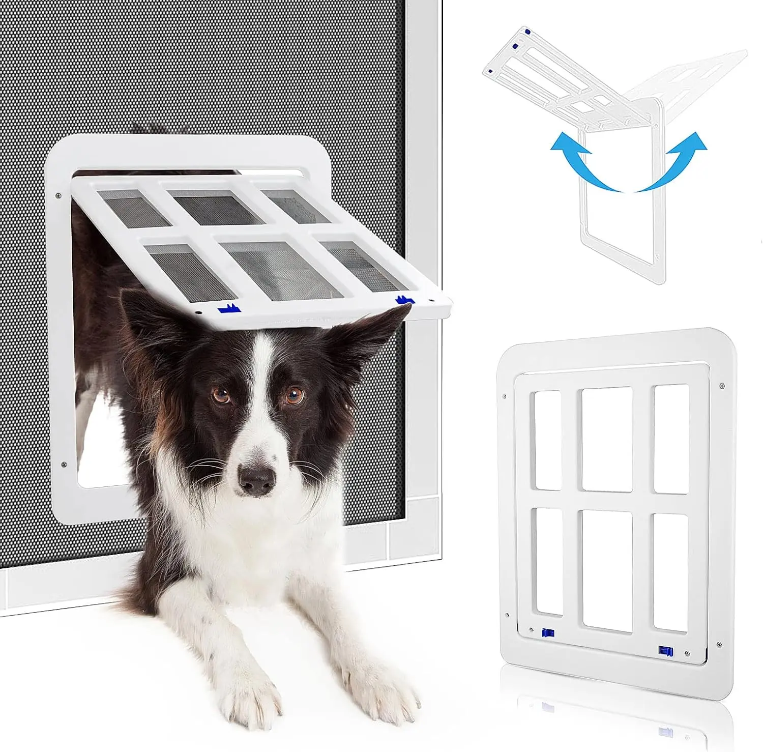 Dog Door for Sliding Door, Lockable Dog Screen Door with Magnetic Closure - Image 7