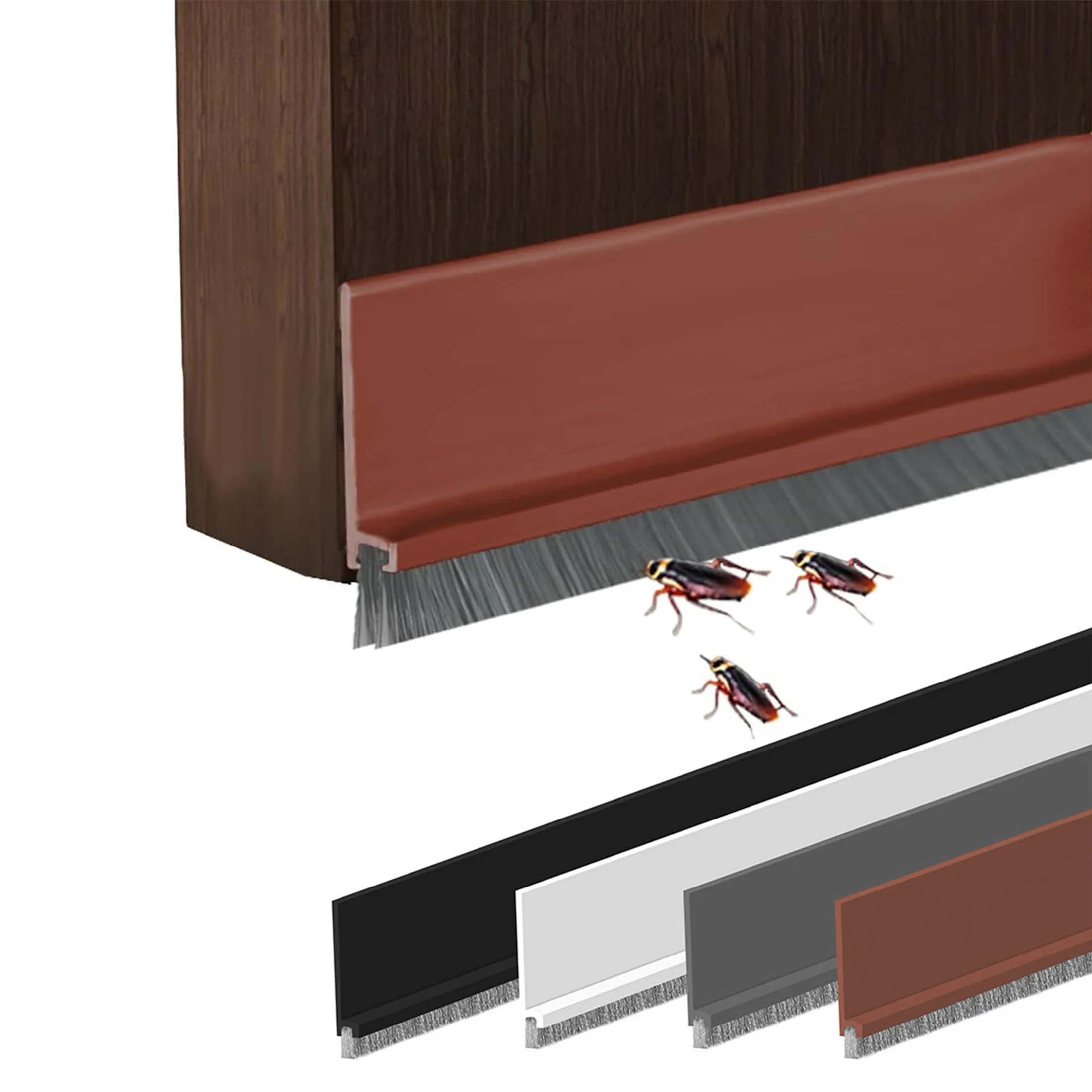 Door Seal Draft Stopper with Brush - Image 8