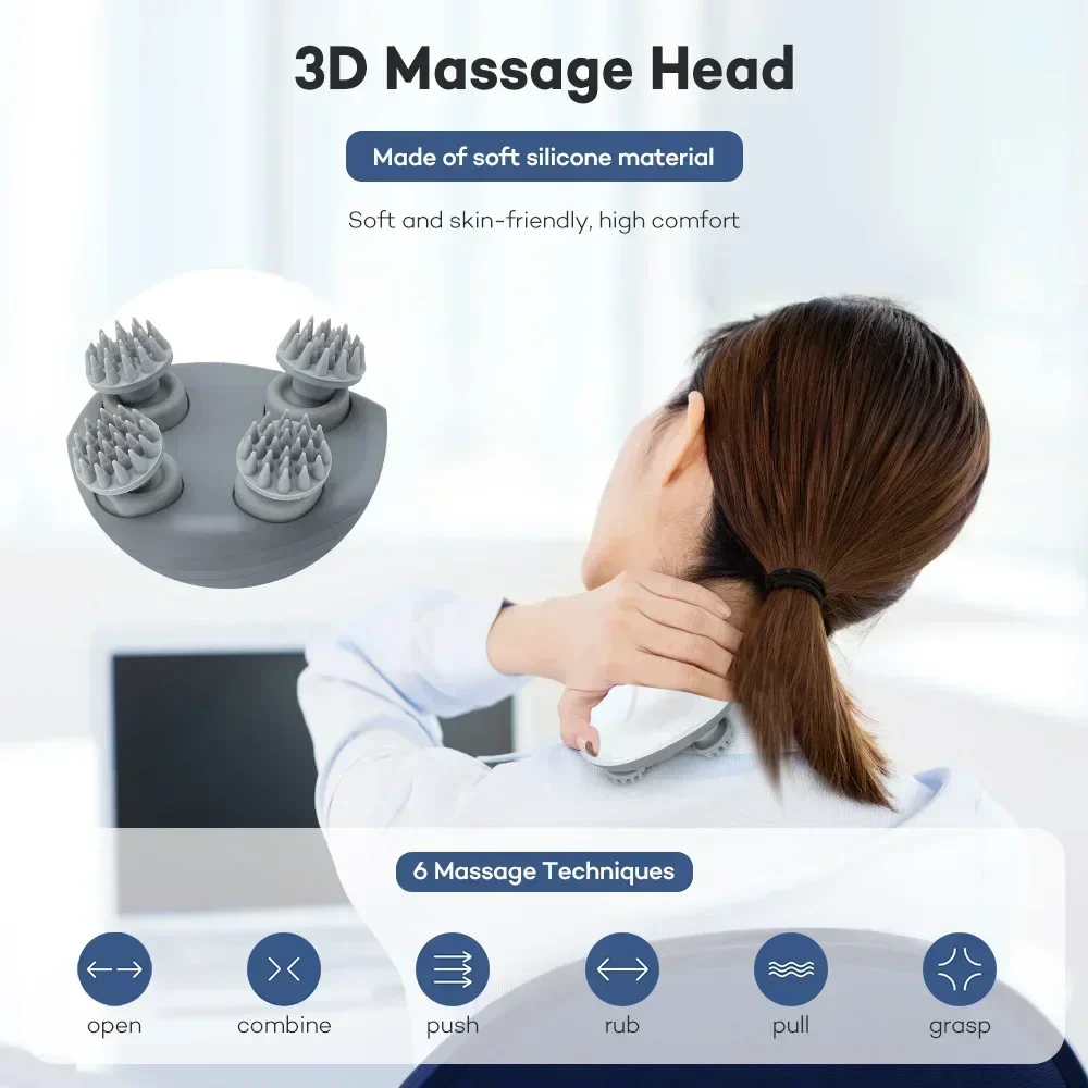 Electric Scalp & Head Massager with Red Light Therapy – Anti-Stress Relaxation Tool - Image 5