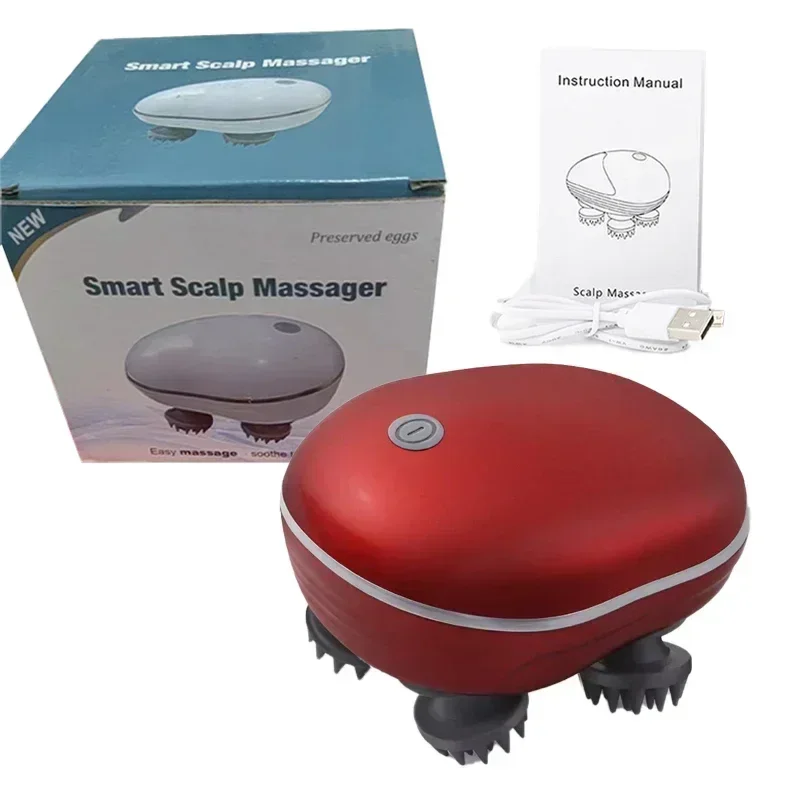 Electric Scalp & Head Massager with Red Light Therapy – Anti-Stress Relaxation Tool - Image 6
