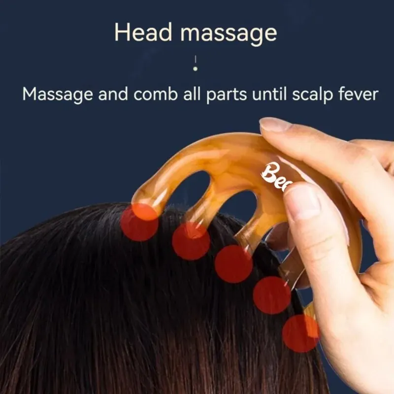 Five-Tooth Meridian Scalp Massage Comb - Image 2