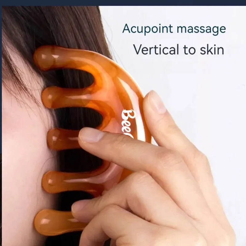 Five-Tooth Meridian Scalp Massage Comb - Image 3