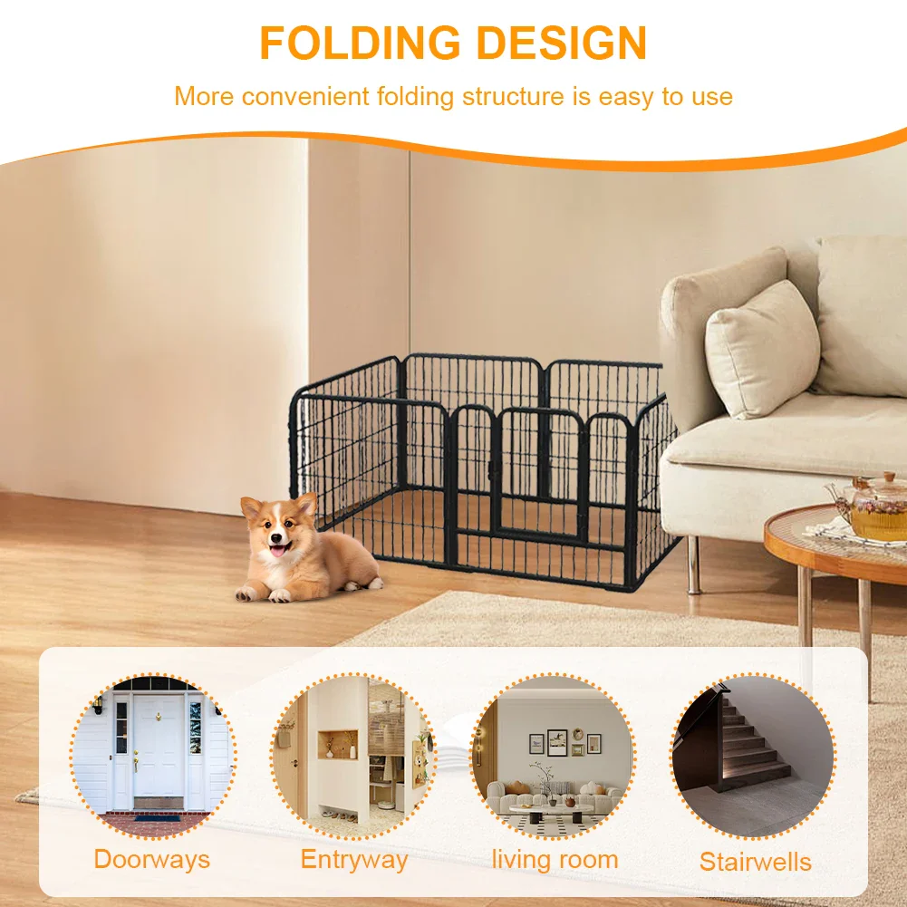 Foldable Dog Playpen – Heavy-Duty Pet Exercise Cage for Dogs, Cats & Rabbits - Image 2