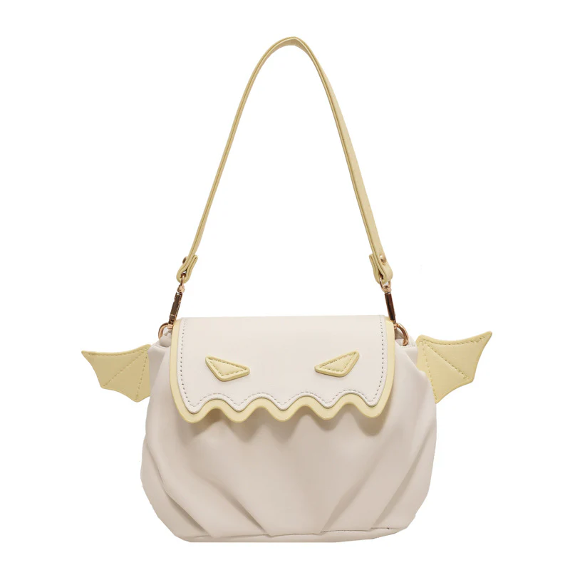 Funny Crossbody Bag Halloween Pumpkin Cartoon Shoulder Bags With Small Wings Personalized Creative Female Handbag - Image 7