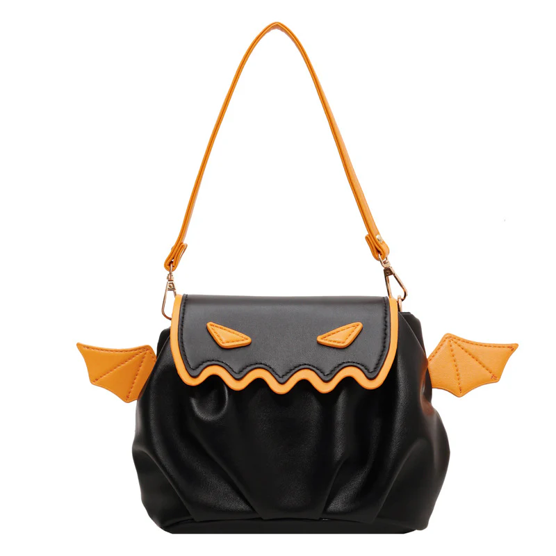 Funny Crossbody Bag Halloween Pumpkin Cartoon Shoulder Bags With Small Wings Personalized Creative Female Handbag - Image 8