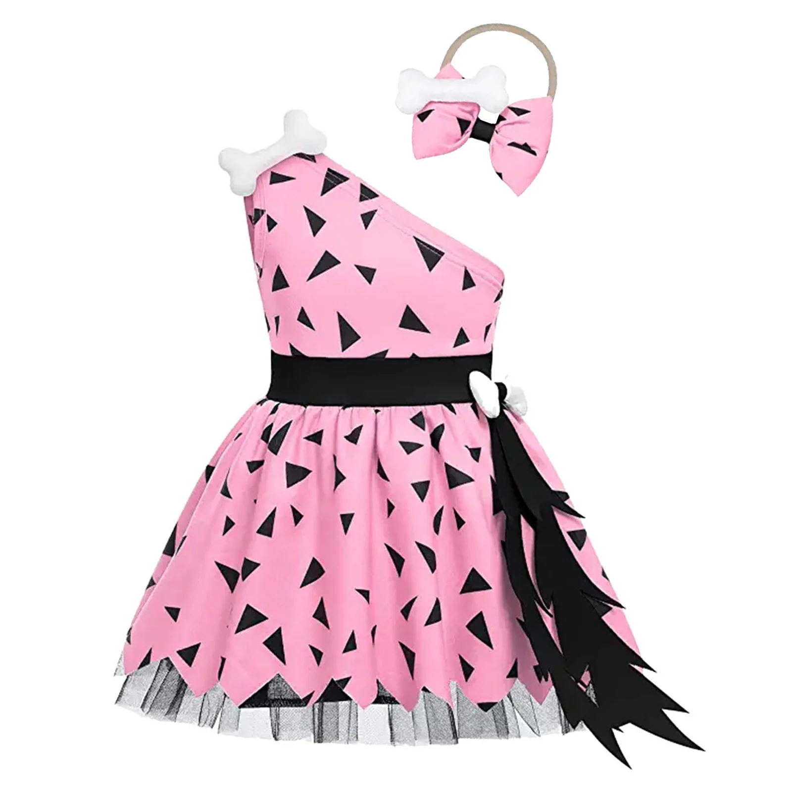 Girls Fashion Simple Halloween Mesh Costume Suit - Image 5
