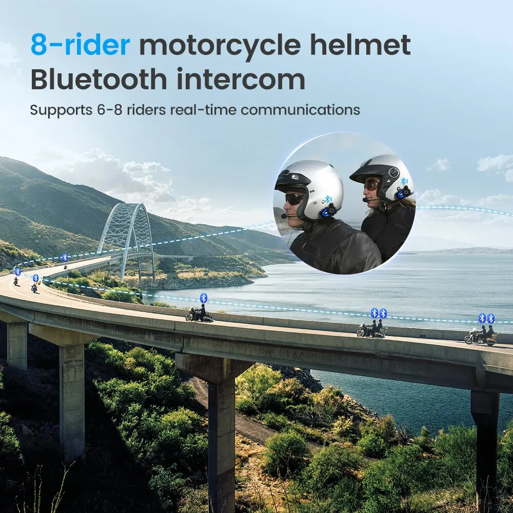 GX8 Motorcycle Bluetooth Intercom Music Sharing - Image 5