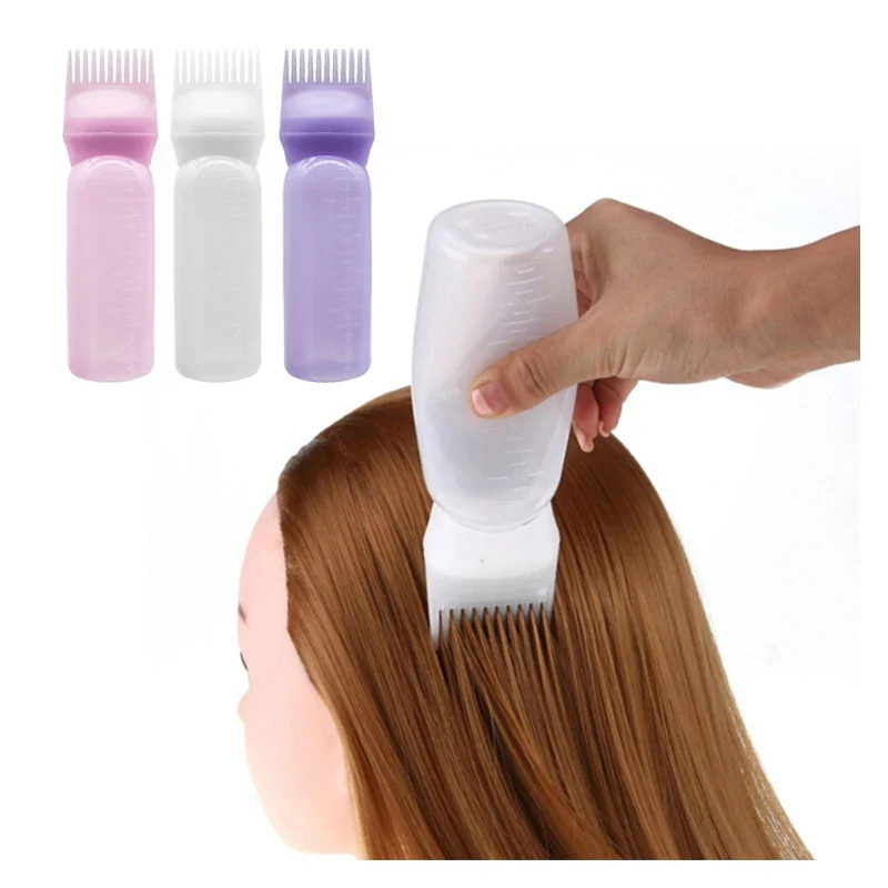 Hair Dye & Oil Applicator Bottle with Comb - Image 2