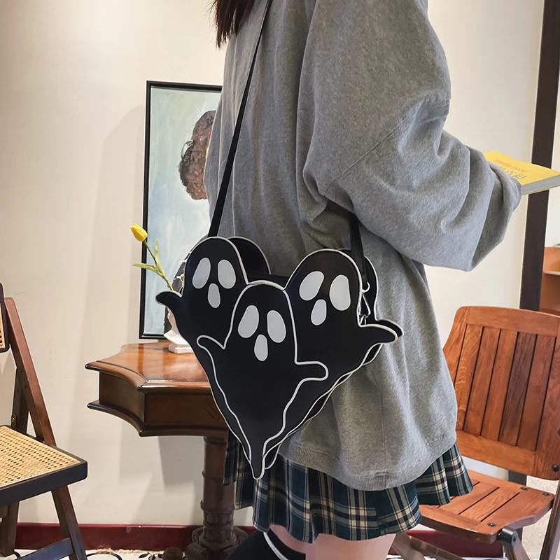 Halloween Bags Funny 3D Cartoon Ghost Cartoon Shoulder Bags Women Cute Cell Phone Purses Crossbody Bag - Image 2