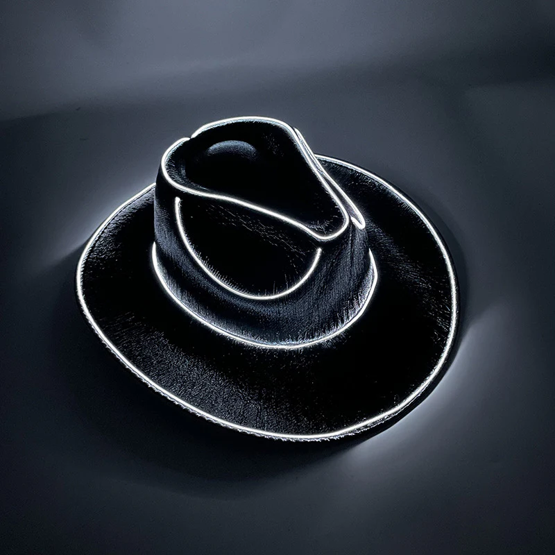 Halloween Carnival Party LED Wireless Fluorescent Colourful Cowboy Flashing Hat - Image 16