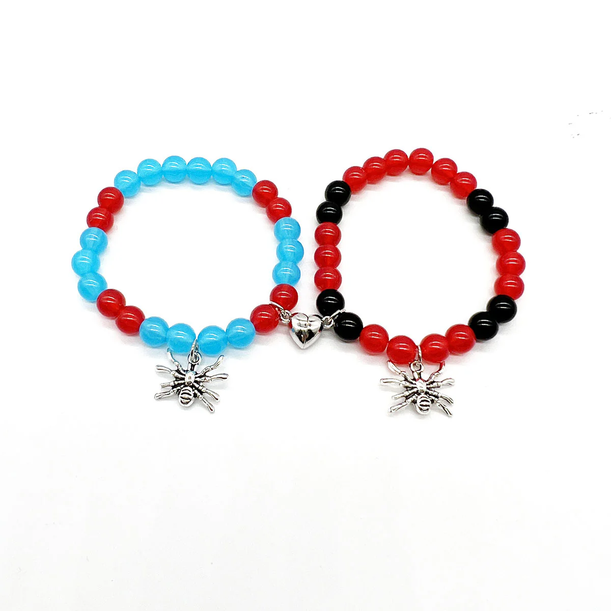 Halloween Couple Bracelet Red And Black Beaded - Image 9