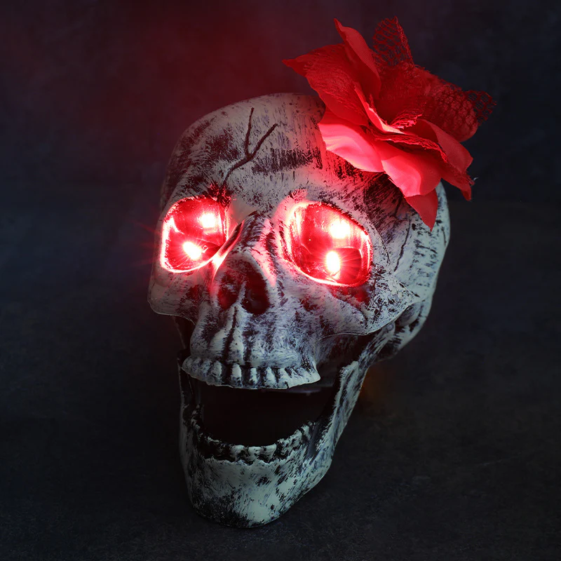 LED Light-emitting Skeleton Skull and Hand Halloween Garden Decoration - Image 9