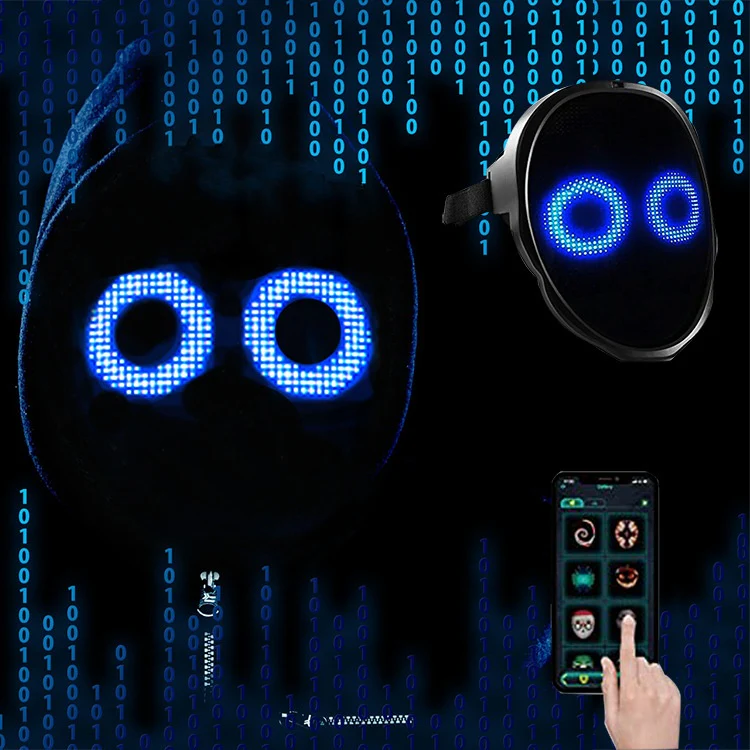 Halloween Face Masks Full Colour LED Luminous Mask Face Changing Mask Party Bar Props - Image 4