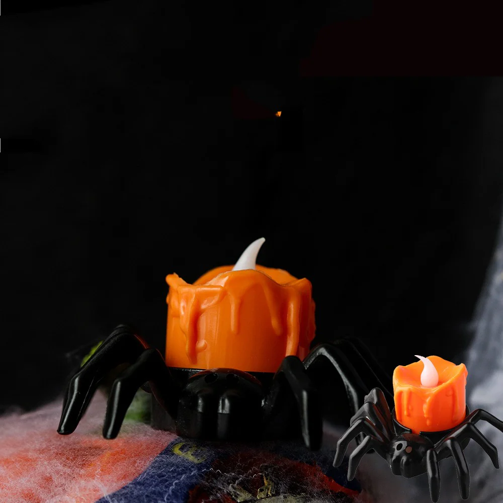 Halloween Festival Battery Operated Spider Candle Lamp Holder Ornament - Image 2
