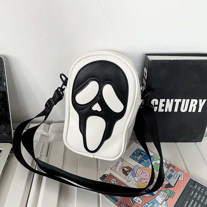 Halloween Funny Ghost Skull Crossbody Shoulder Bag - Image 5