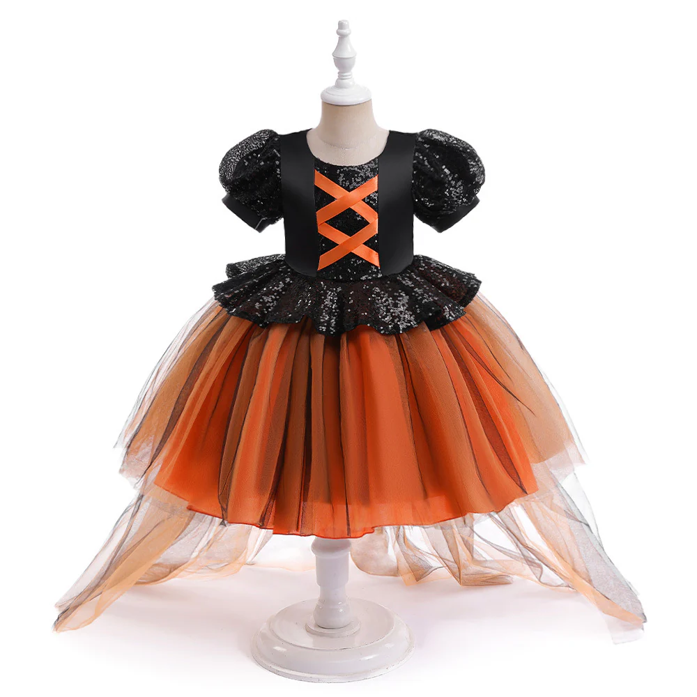 Halloween Girls' Witch Performance Costume Party Dress - Image 3
