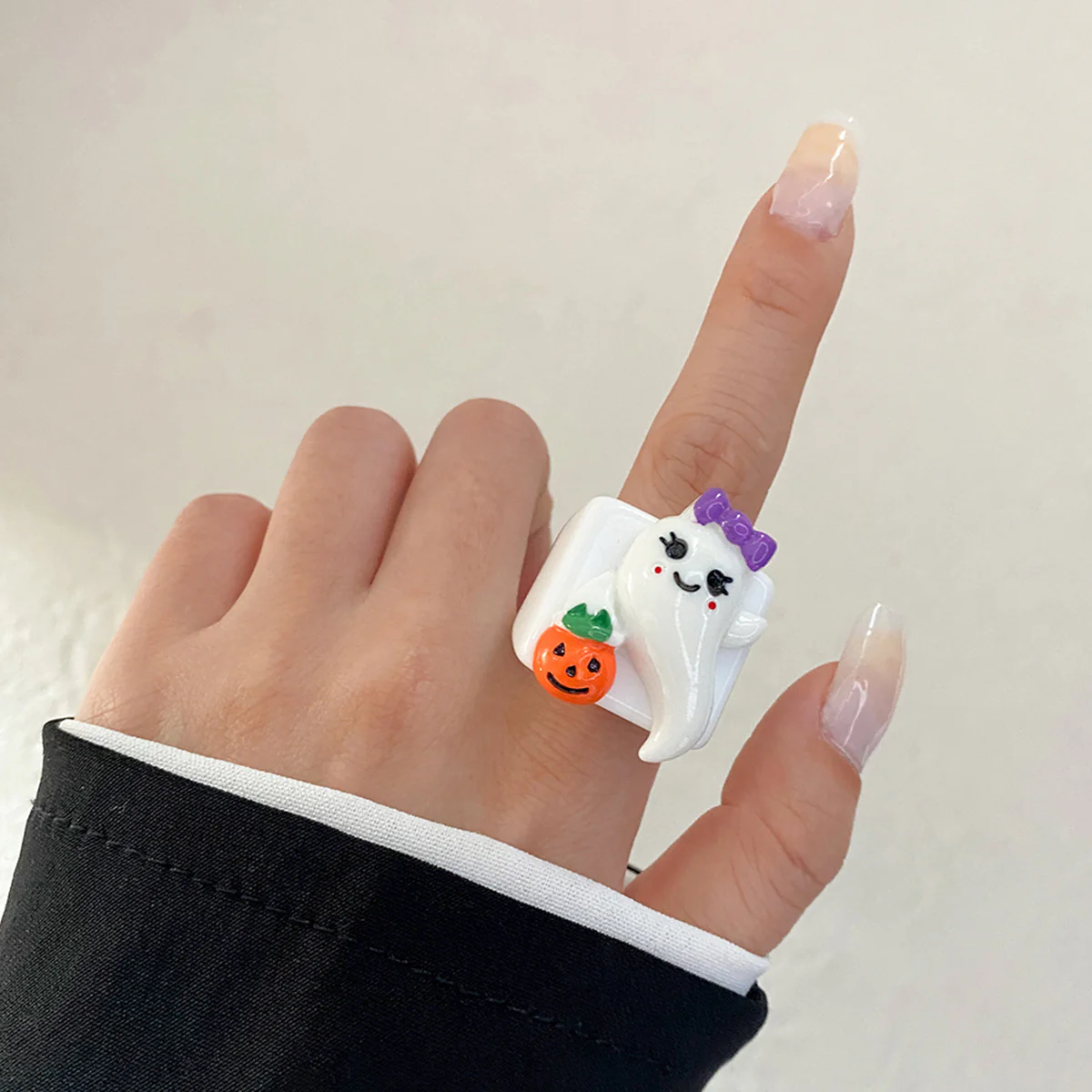 Halloween Knuckle Ring Pumpkin Bat Ghost Festival - Image 5