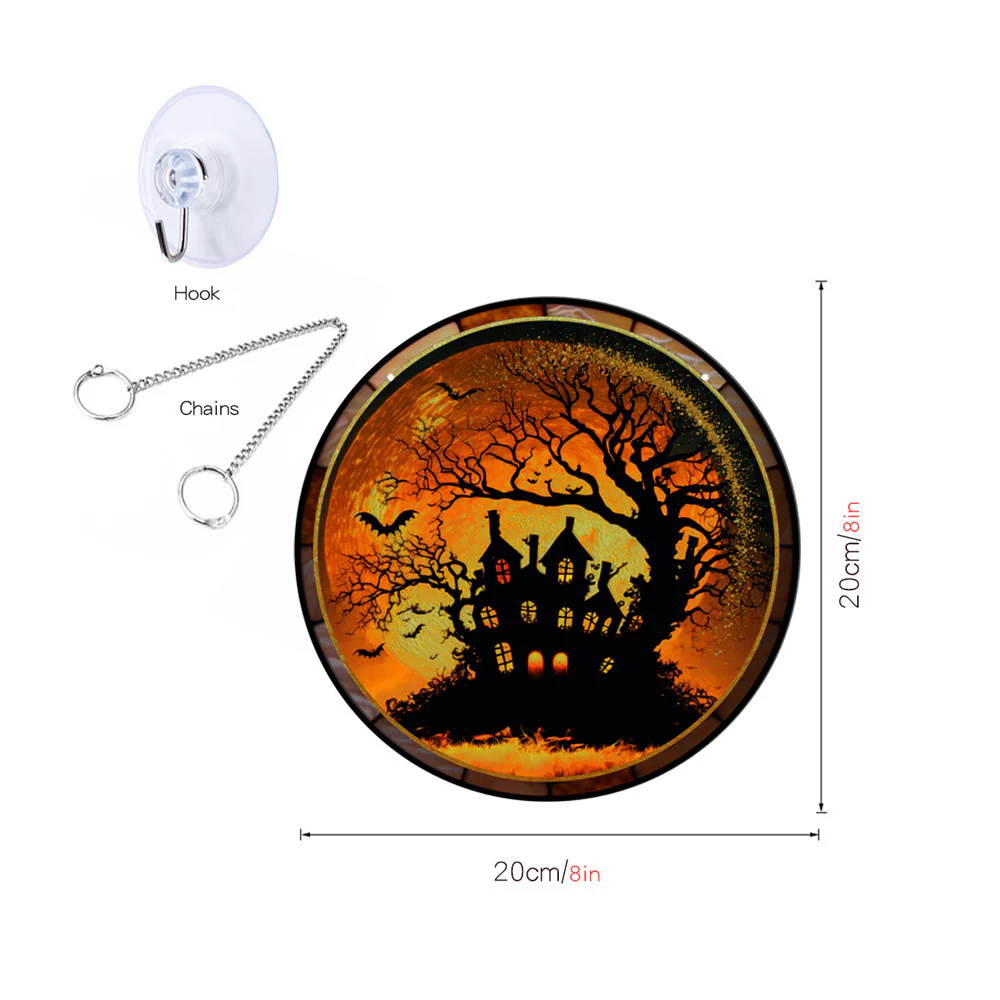 Halloween Pumpkin Bat Ghost Acrylic Hang Decorations - Image 19