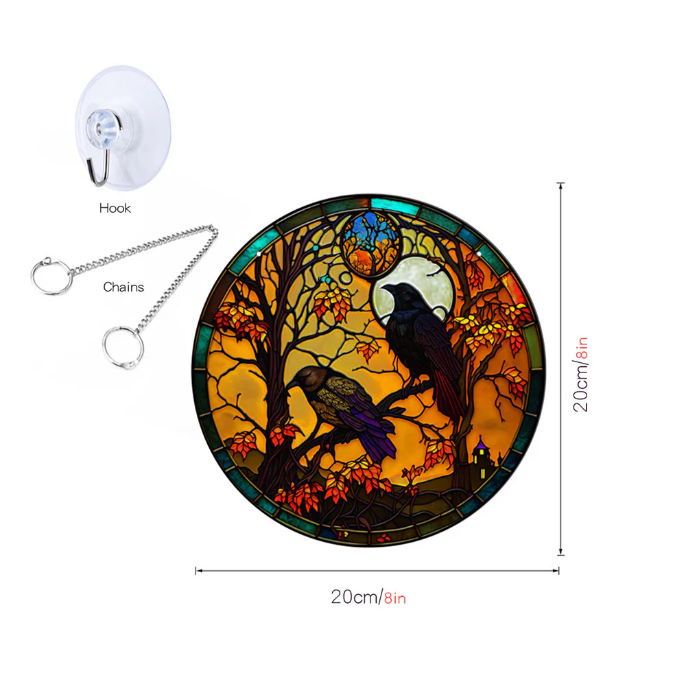 Halloween Pumpkin Bat Ghost Acrylic Hang Decorations - Image 7