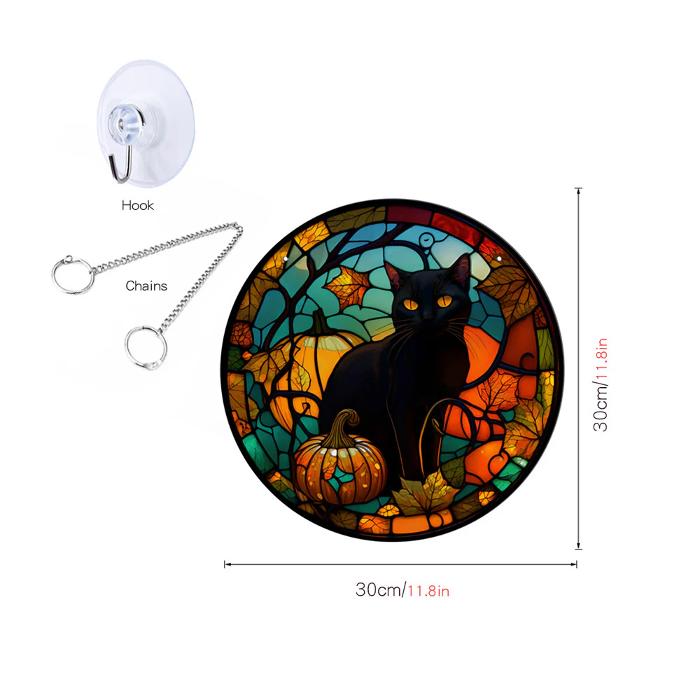 Halloween Pumpkin Bat Ghost Acrylic Hang Decorations - Image 11