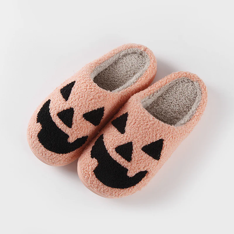 Halloween Pumpkin Cartoon Thermal Winter Cotton Slippers - Image 7