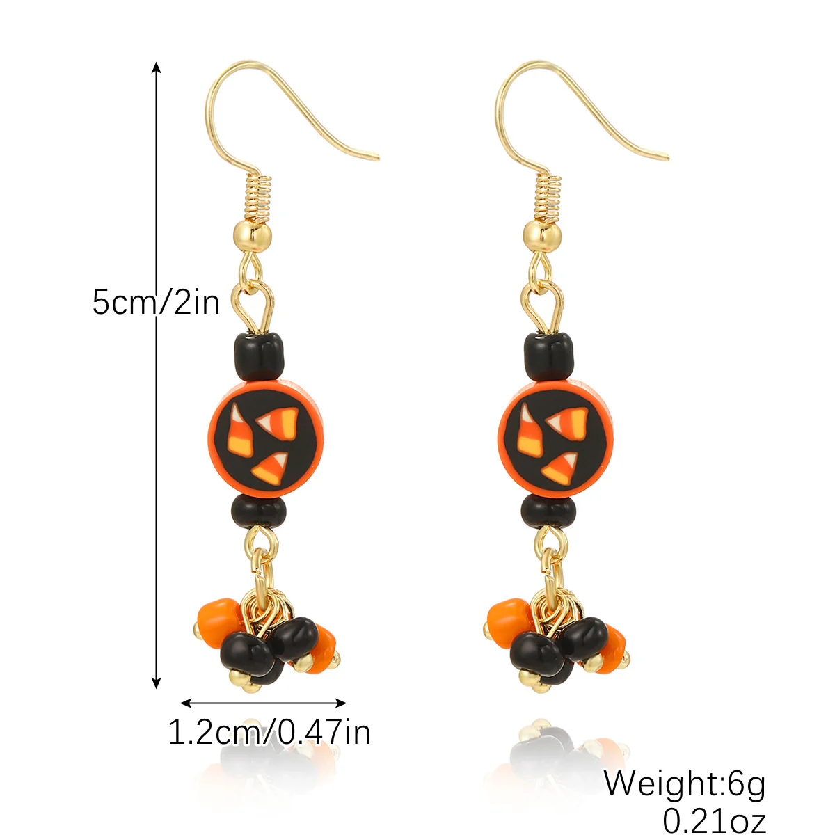 Halloween Pumpkin Skull Bat Earrings Set - Image 2