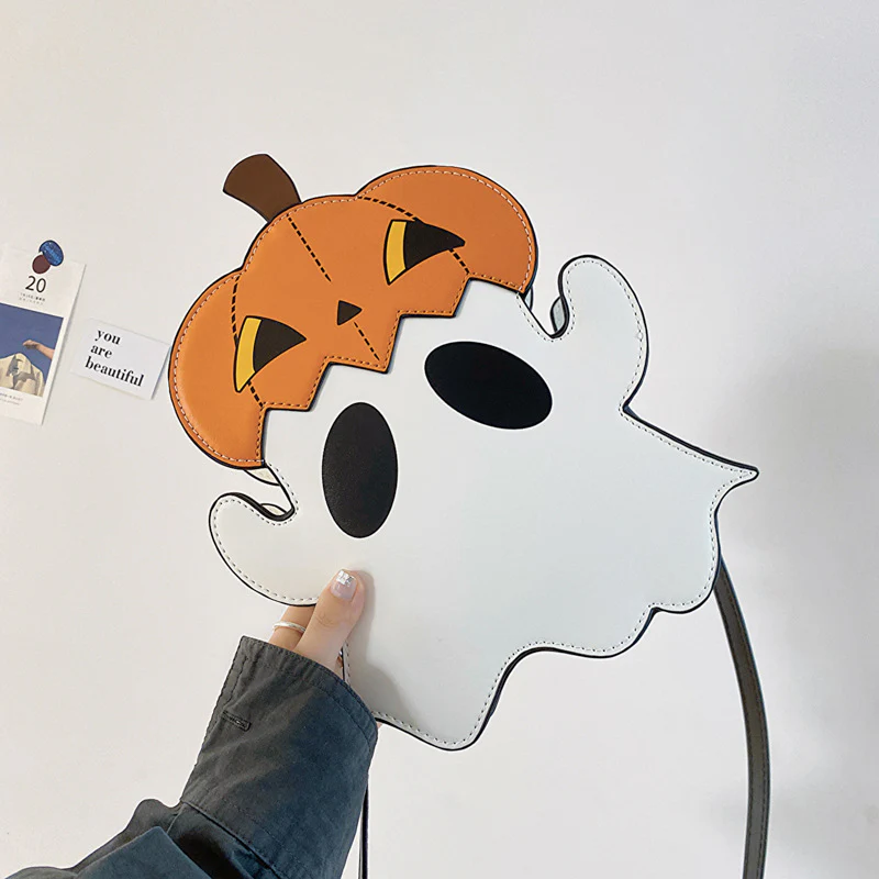 Halloween Shoulder Bags Creative 3D Cartoon Pumpkin Ghost Design Women Bag - Image 8